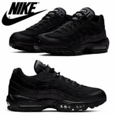 Image of Nike Air Max 95 Essential Triple Black Suede AT9865-001 Men's Running 9.5 Shoes