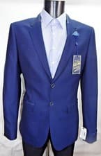 Image of TED BAKER Tight Lines Blue Jacket sz 40 RRP £345 BNWT