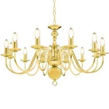 Image of Chandelier Ceiling Hanging Lamp 12 x E14 Bulbs Multi Colours vidaXL