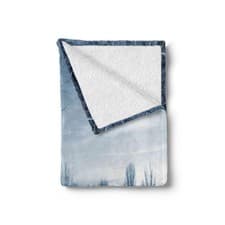 Image of Winter Soft Flannel Fleece Throw Blanket Ice Cold Snowy Scenery