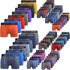 Image of Mens 7 Pack Boxers Shorts Designer Smith & Jones Underwear Trunks Multipack Set