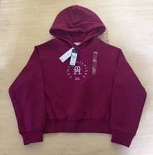 Image of Tommy Hilfiger Girl’s Medium Pink Hoodie With Big Stitched Monogram BNWT
