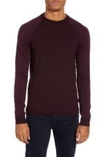 Image of Ted Baker London Cornfed Slim Fit Sweater Size 6 Purple Space Dyed Crew RRP £99