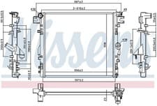 Image of NISSENS-OE 61037-OE Radiator, engine cooling for JEEP