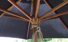 Image of 3X2 Metre Wooden Parasol Sturdi+