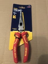 Image of IRWIN Vise-Grip 10505870 High Leverage VDE Bent Nose Pliers 200mm (8in) VIS10505