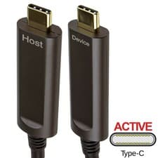 Image of Long USB-C Type C Plug to Plug Active Optical Cable AOC 10Gbps Leads 5m 10m