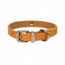 Image of Joules Dog Collar Tan Medium Soft Adjustable Durable Collar