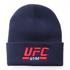 Image of Men Beanie Hat Reebok One Size Black Winter Cap Pom Fighting Gym