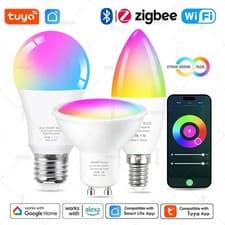 Image of Smart LED Bulb E27 E14 GU10 RGB Dimmable WiFi Zigbee Bluetooth Alexa Google