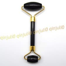 Image of Natural Gemstone Face Massage Wand Roller Facial SPA Tool Double Head Healing