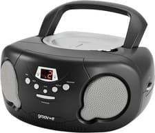 Image of Groov-e Original Boombox - Portable CD Player with Bluetooth, Radio, 3.5mm Aux P