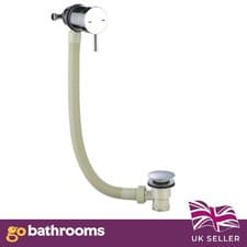 Image of Freeflow Bath Filler Overflow Chrome Modern With Waste Plug Bathroom Tap