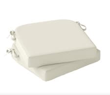 Image of Garden Chair Cushions Set of 2 Outdoor Dining Armchair Seat Tie On Cushion Pads