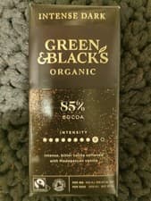 Image of 1 x 90g bar Green & Blacks Organic Dark Chocolate vegan fairtrade intensity 9