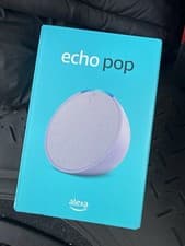 Image of Amazon Echo Pop Smart Speaker - Lavander Bloom (B09ZX9NP2W)