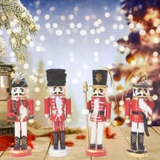 Image of 4x Christmas Nutcracker Hanging Decor Reusable Christmas Tree Nutcracker Pendant