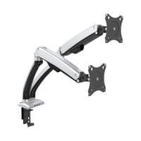 Image of Contour Ergonomics Double Monitor Arm Black/Silver CE04632