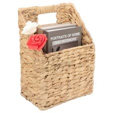 Image of 13 Inch Water Hyacinth Wicker Wall Baskets, Hanging Wicker mail Baskets for W...