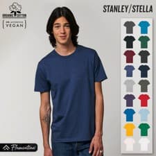Image of Mens Organic Cotton T-Shirt Short Sleeve Round Neck Top Stanley Stella Rocker