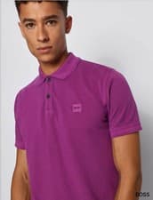 Image of New Authentic Hugo boss From Germany purple Polo shirt slim Fit Size  S.