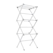 Image of JVL Extendable Freestanding 3 Tier Concertina Clothes Airer, White