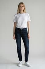 Image of Freeman T Porter Alexa women's slim fit high-rise jeans, blue/black, new, size S