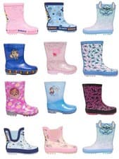 Image of GIRLS OFFICIAL CHARACTER WELLIES RAIN SNOW WELLINGTON BOOTS KIDS WELLYS SIZE