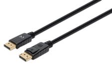 Image of MANHATTAN DISPLAYPORT CABLE 1M 8K/60HZ- PVC MALE/MALE BLACK POLYBAG