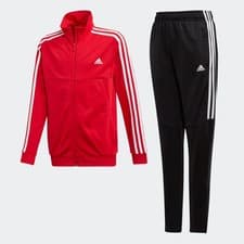 Image of Adidas Tiro Full Tracksuit Top Jacket Bottoms Red White Authentic Brand New