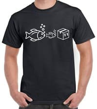 Image of Big Fish Little Fish Cardboard Box Dance Music Funny T-shirt