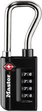 Image of Master Lock 4696EURDBLK Combination  Padlock TSA Certified, Black, 10.6 X 3.5 X