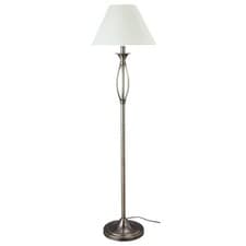 Image of Floor Lamp Antique Brass Cream Shade Tall Modern Standing Light 144cm