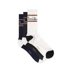 Image of Paul Smith Sock 3 Pack Mainline Sport Black / White / Navy