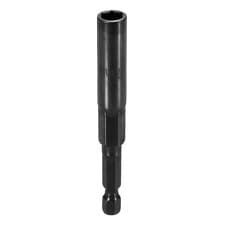 Image of Nut Driver Drill Bit 7mm Socket 1/4" Hex Shank 3.15" Long Setter Black
