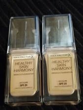 Image of 2 x Bottles Max Factor Healthy Skin Harmony Miracle Foundation Beige 55 SPF 20