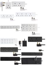 Image of UK Extension Lead Cable Electric Mains Power 1 2 3 4 6 8 10 Gang Way Plug Socket