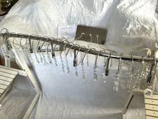 Image of Ceiling Chandelier Raindrop Crystal & Chrome Pendant Light Fitting, RRP £300.