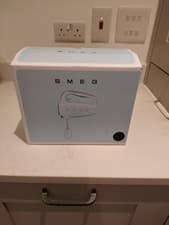 Image of SMEG HMF01 Black 50's  Retro Hand Mixer with 3 Accessories Used 