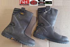 Image of DeWalt Rigger SBP brown leather safety rigger boot Size 8 Clearance Ex Display