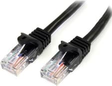 Image of 10m StarTech Cat5e Snaggles Ethernet Patch Cable 10m Black 45PAT10MBK