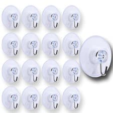 Image of WINDOW SUCTION CUP HOOKS 20mm SUCKER HANGER Small Clear Plastic Hanging