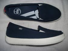 Image of Women's Fitflop "Sunny" Navy Blue Canvas slip on Loafers Trainers SIZE 5 UK NEW