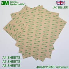 Image of 3M™ 467MP Double Sided Adhesive Tape 200MP Sticky Paper A4 Sheet Acrylic Plastic