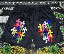 Image of OBX Collective Shorts Men’s Luxury Designer Logo Print Mesh Athletic Urban