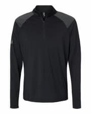 Image of Adidas Shoulder Stripe Quarter-Zip Pullover A520 S-4XL