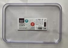 Image of SmartStore Compact M Medium Lid Storage Box Transparent Plastic 29 x 20 x 2.5cm