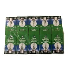 Image of 12 X BELL 28W ROUND 45MM BC GOLFBALL HALOGEN CLEAR LIGHT BULB ENERGY SAVING BNIB