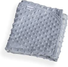 Image of Clair de lune dimple grey super soft pram blanket 90 x 70cm