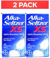 Image of Alka Seltzer XS 20 Effervescent Tablets | MAX ONE PER ORDER | X 2